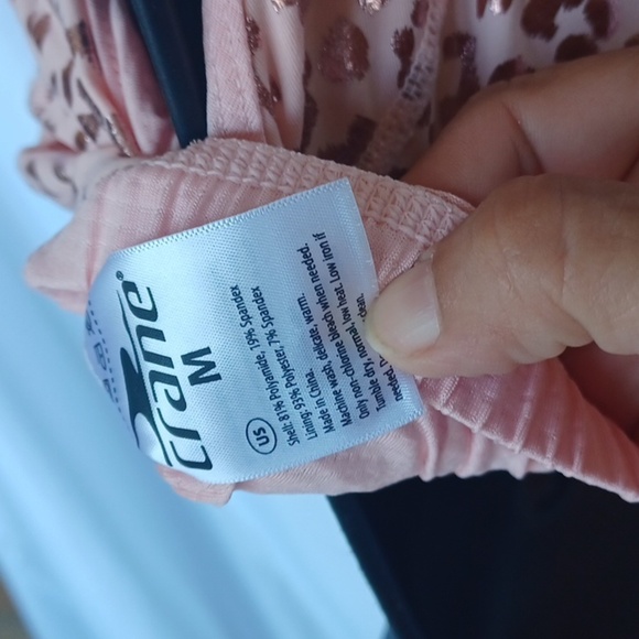 NWT Crane Pink/Animal Print/Shimmer Bodycore Cropped Tank.Barbiecore. Balletcore - Picture 6 of 6